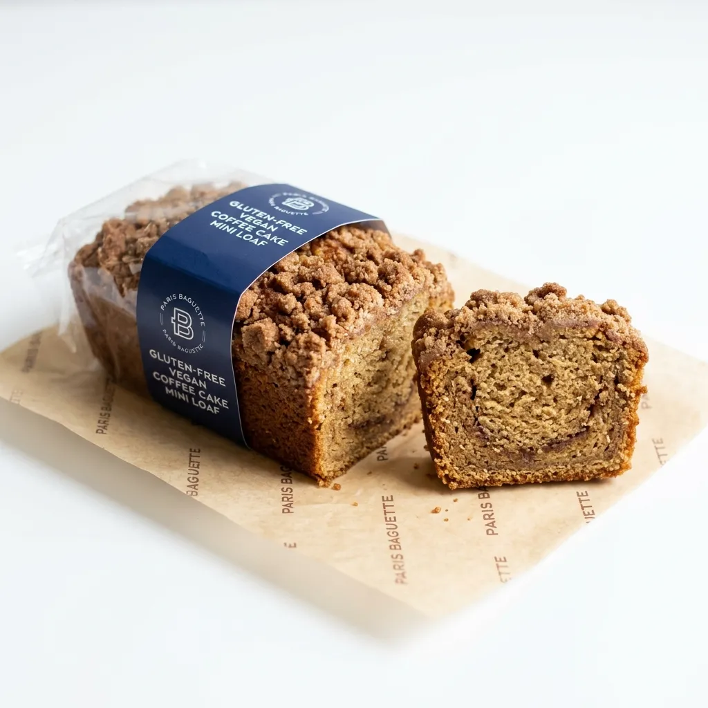 Gluten-Free Vegan Coffee Cake Mini Loaf