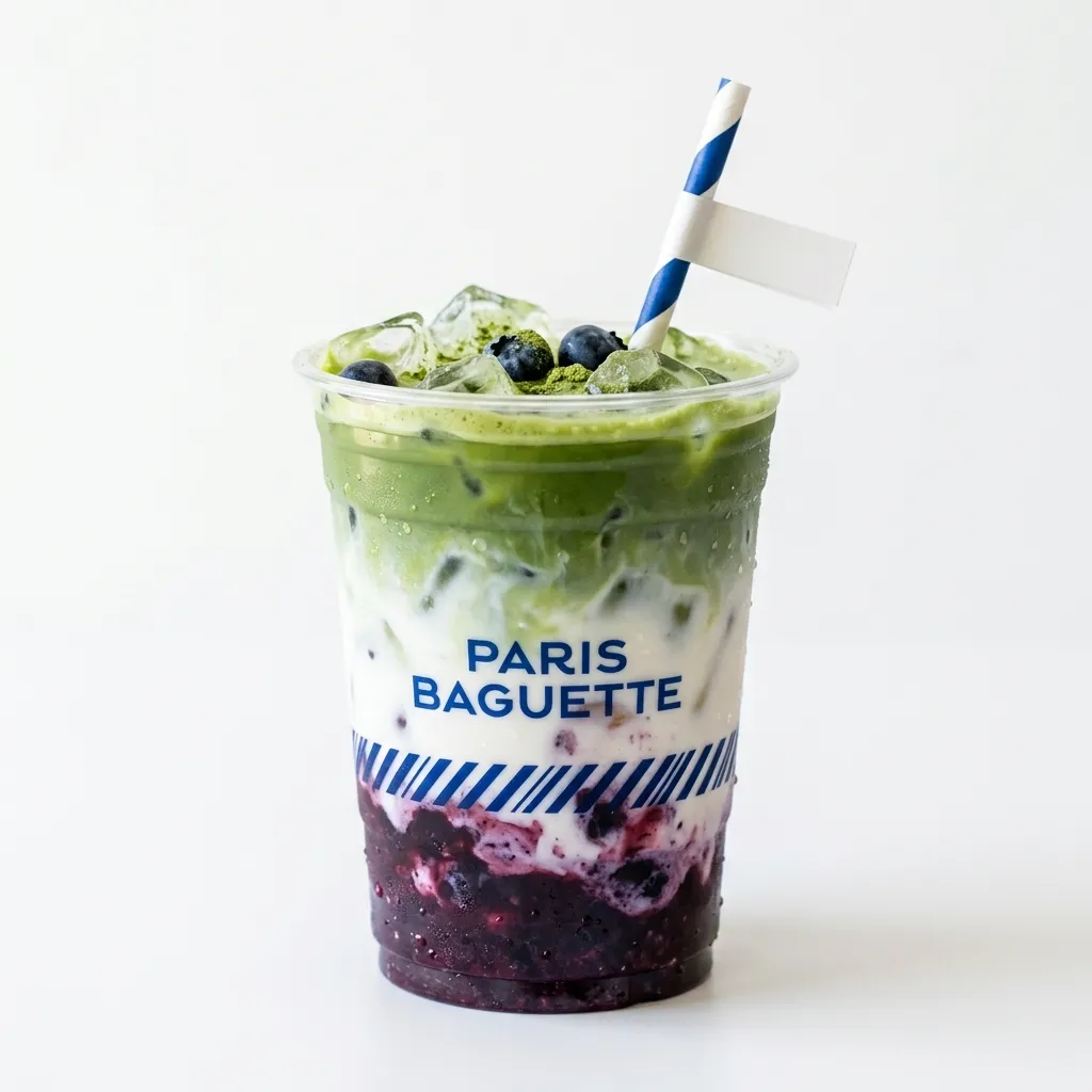 Iced Blueberry Matcha Latte