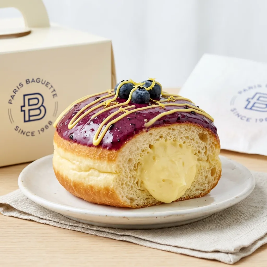 Lemon Blueberry King Cream Donut