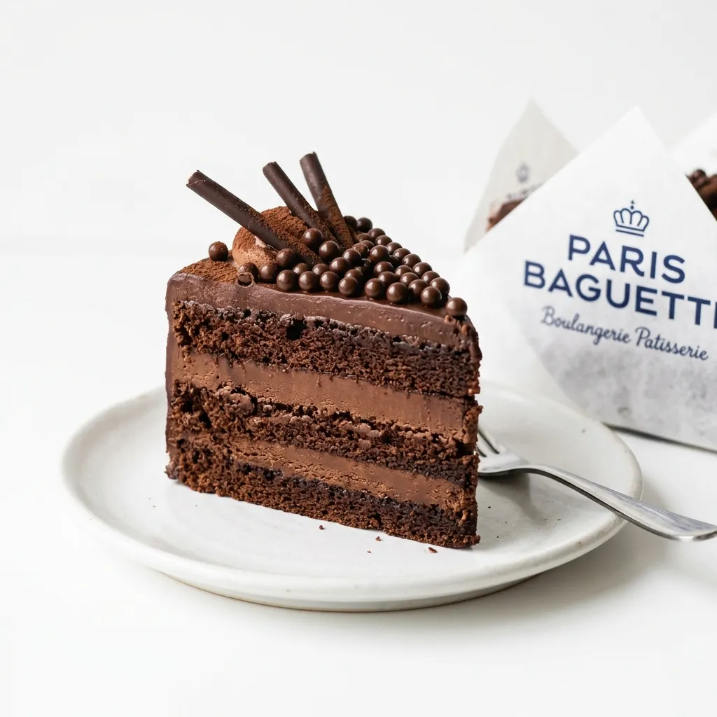 Ganache Cream Cake Slice