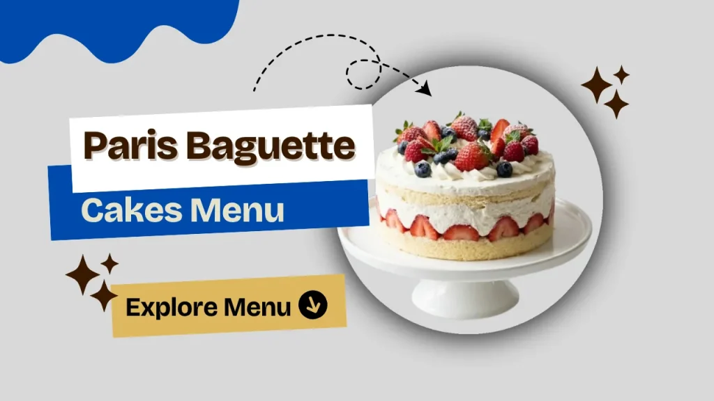 Paris Baguette cakes menu
