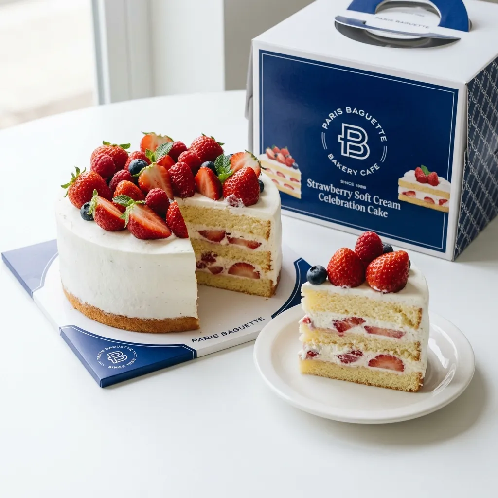 Strawberry Soft Cream Celebration Cake