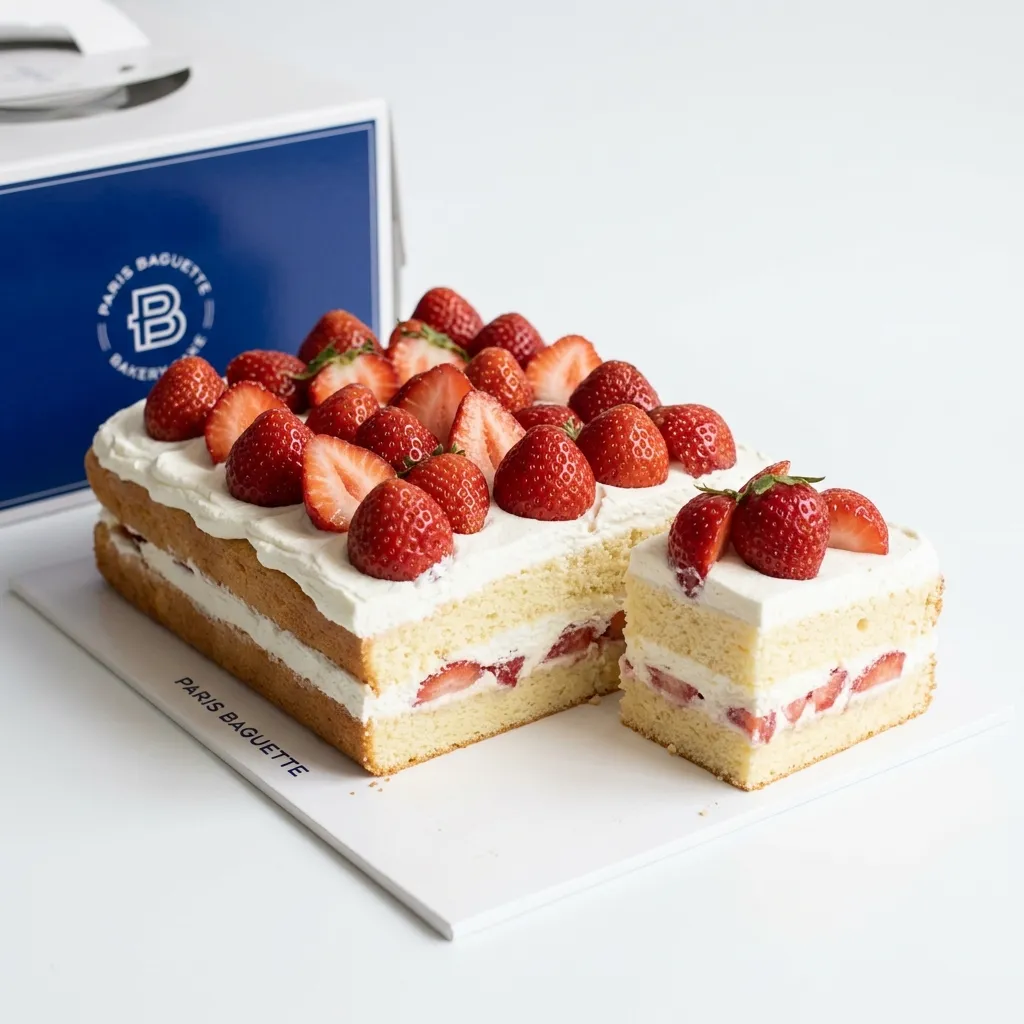 Strawberry Soft Cream Sheet Cake