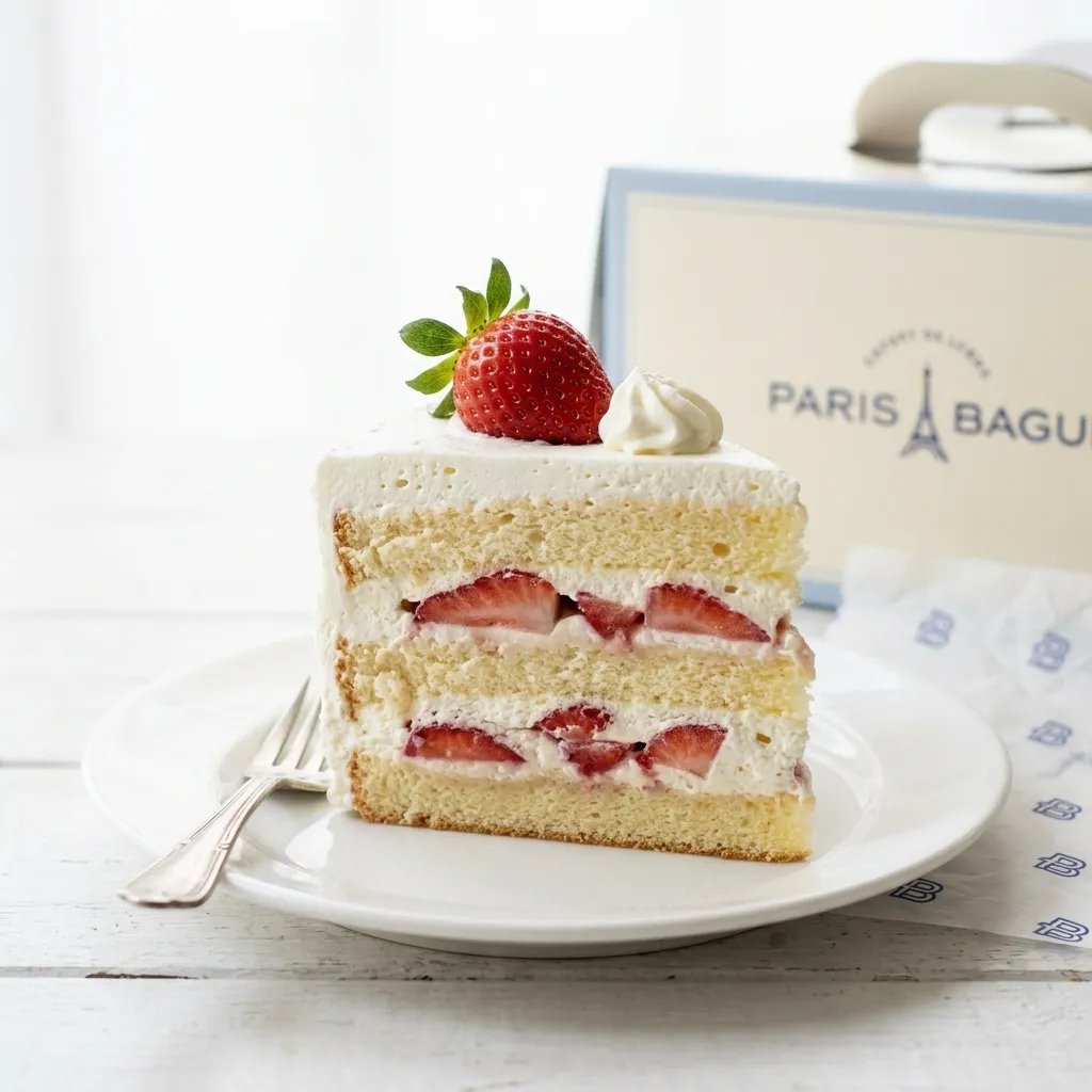 Strawberry Soft Cream Cake Slice